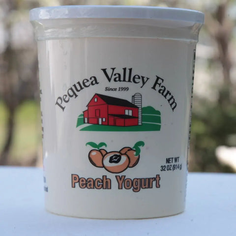 Amish Peach Yogurt – 32 oz | Probiotic-Rich & Fresh